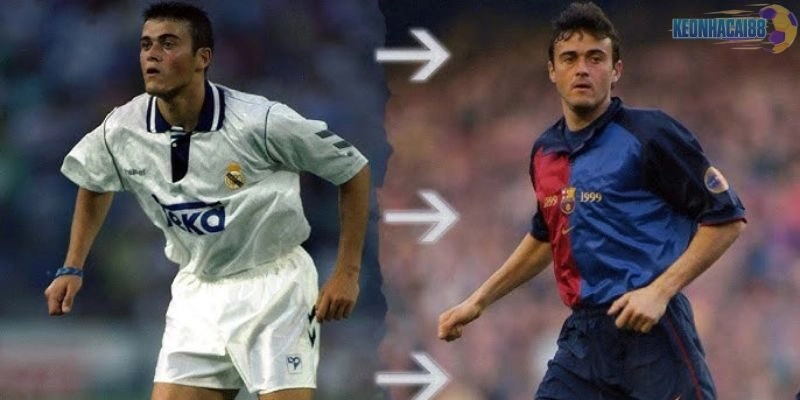 Luis Enrique là một trong số ít người từng thi đấu nổi bật cho cả Real Madrid và Barcelona
