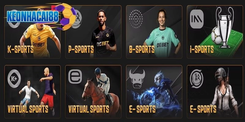 Các sảnh game thể thao siêu chất tại Debet